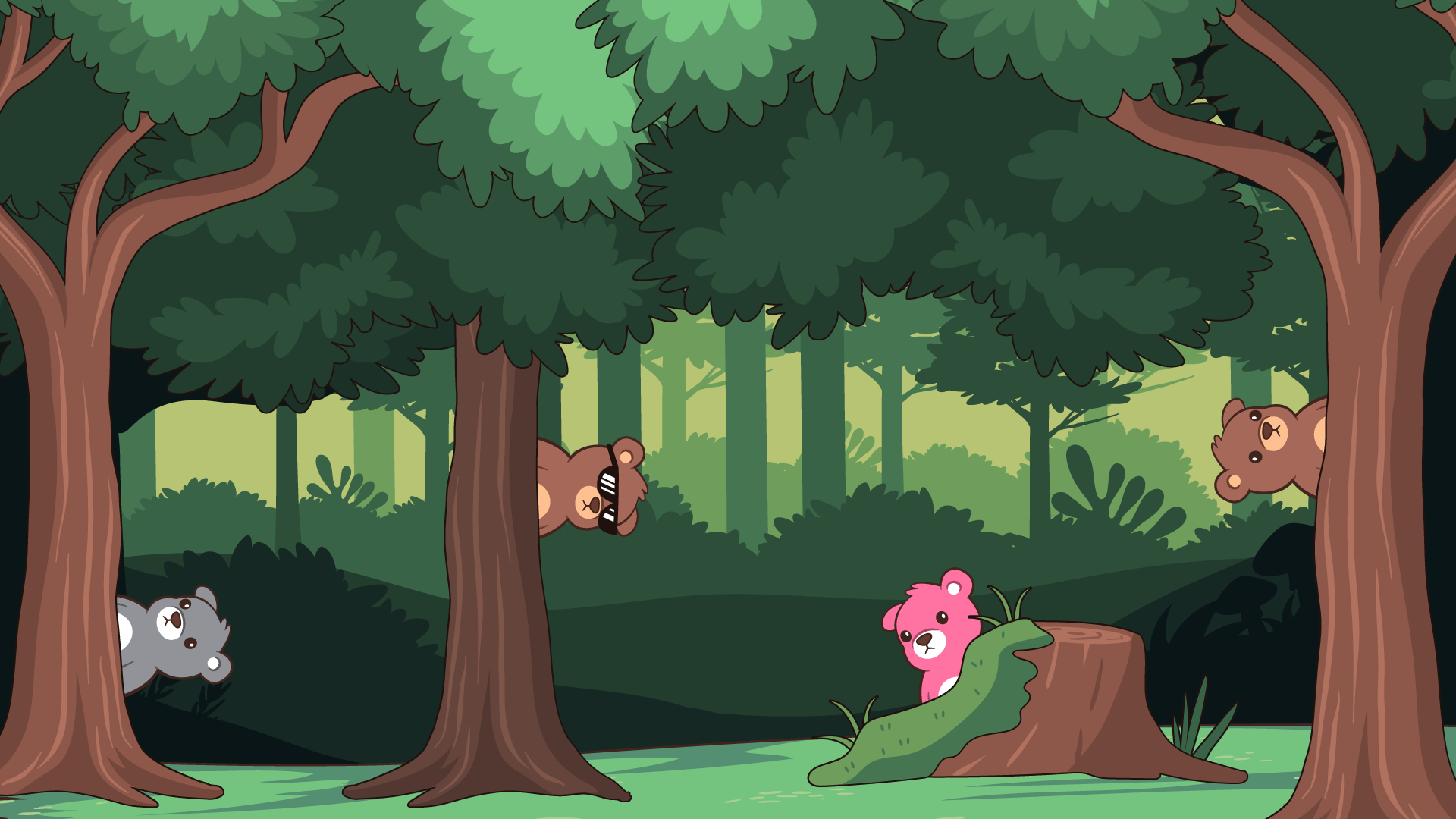 Forest with Bears